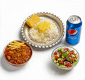 Gheymeh Sibzamini (Yellow Lentils Stew with French Fries and Rice) Combo