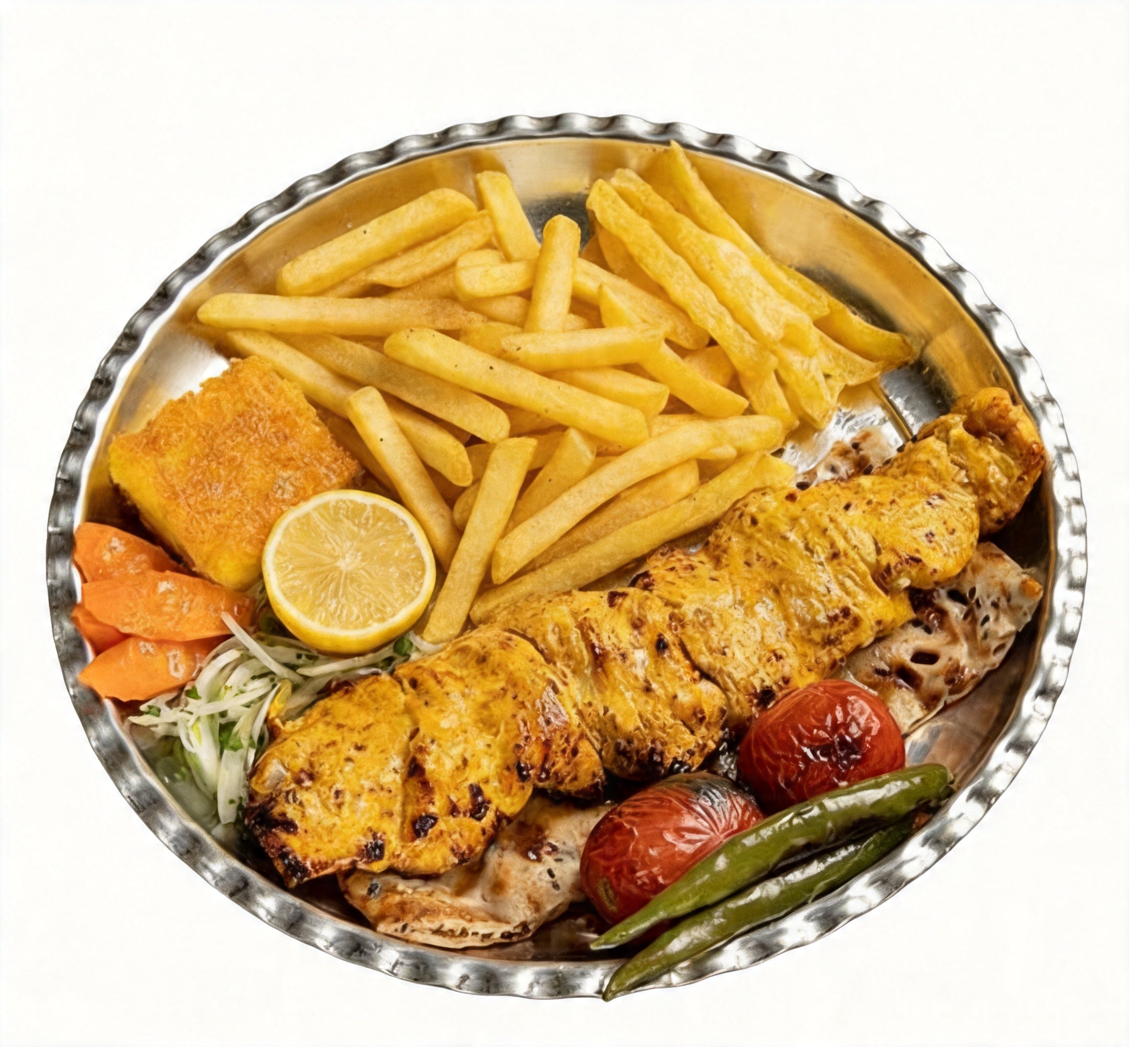 Joojeh Kebab without Rice (Chicken Kebab with Sides)