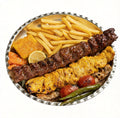 Vaziri Kebab without Rice (Mixed Of Minced Lamb and Chicken Kebabs With Sides)